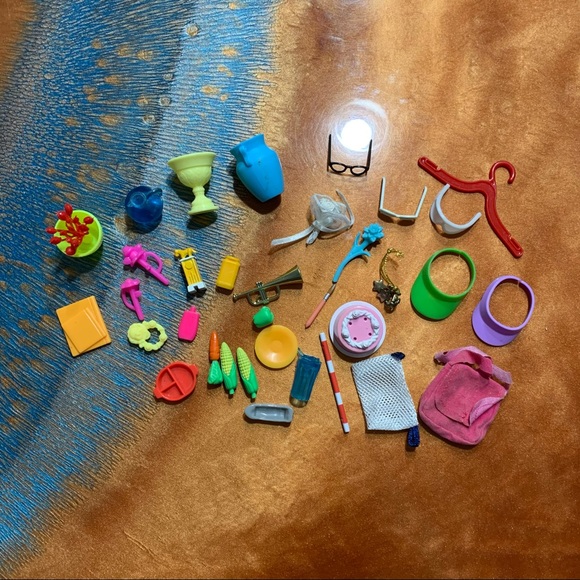 Barbie Toys Vintage Barbie Doll Accessories Food Decor Glasses Bags
